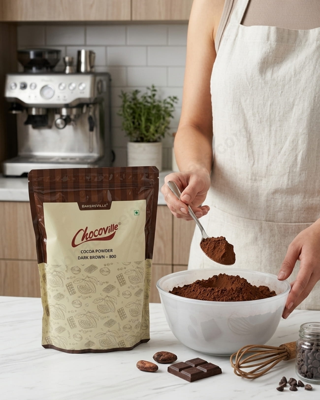 Choco Ville Cocoa Powder Dark Brown 1Kg