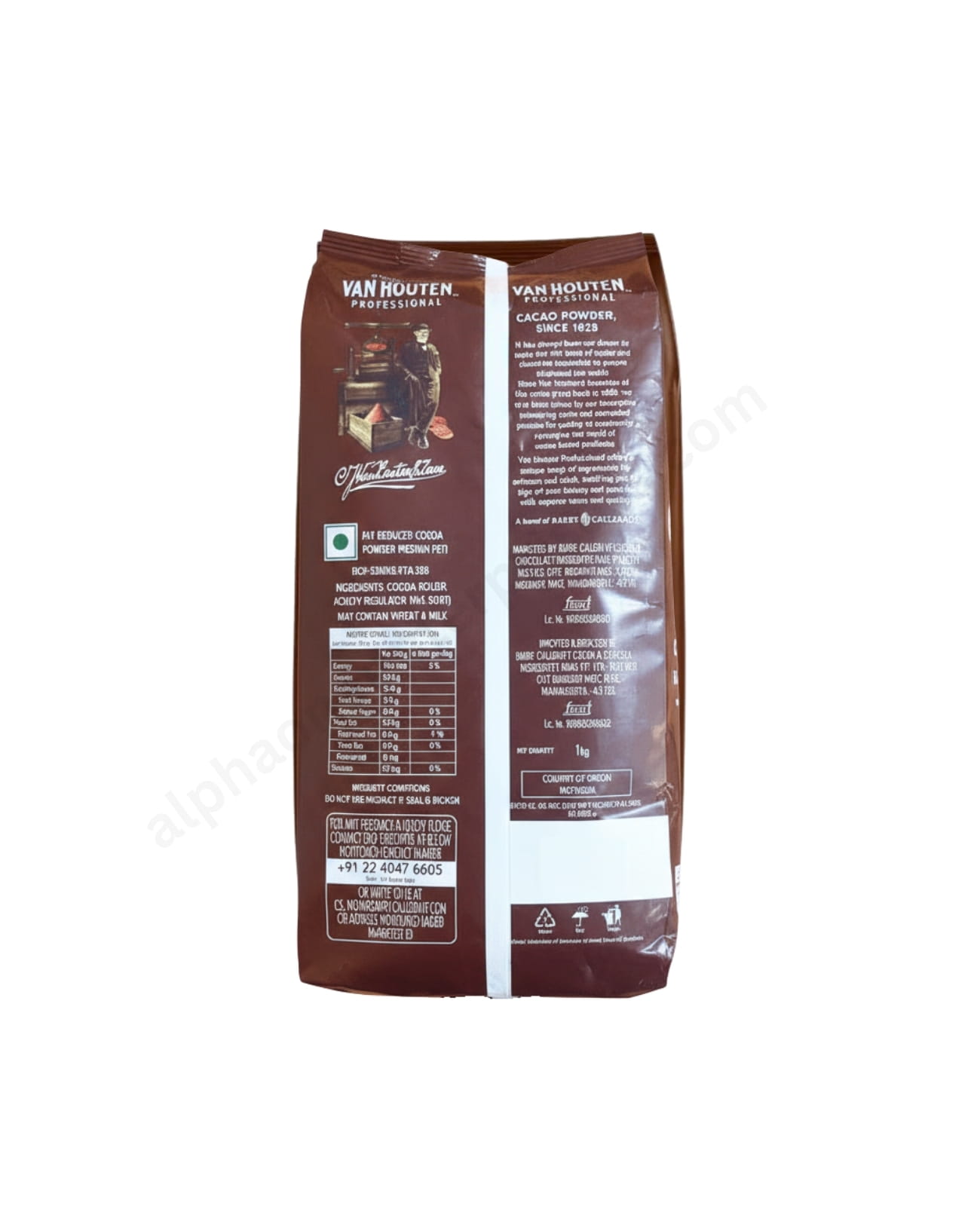 Van Houten Cocoa Powder 1Kg (Medium Brown)