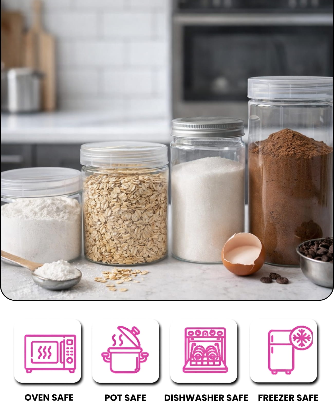 PET Jars – Multiple Sizes