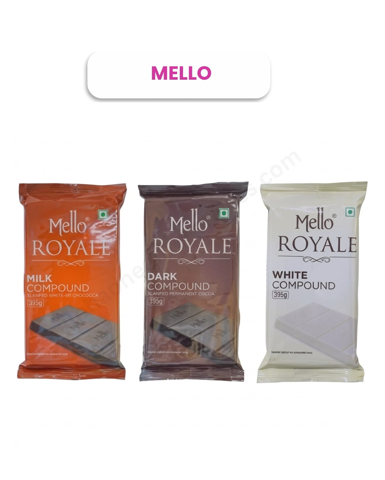 Mello Compounds – White, Dark & Milk (500g)