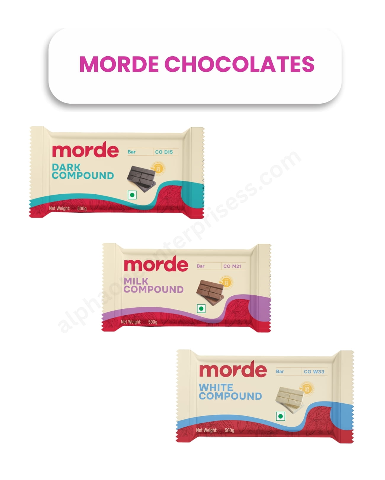 Morde’s Compounds – Dark, White & Milk (500g)
