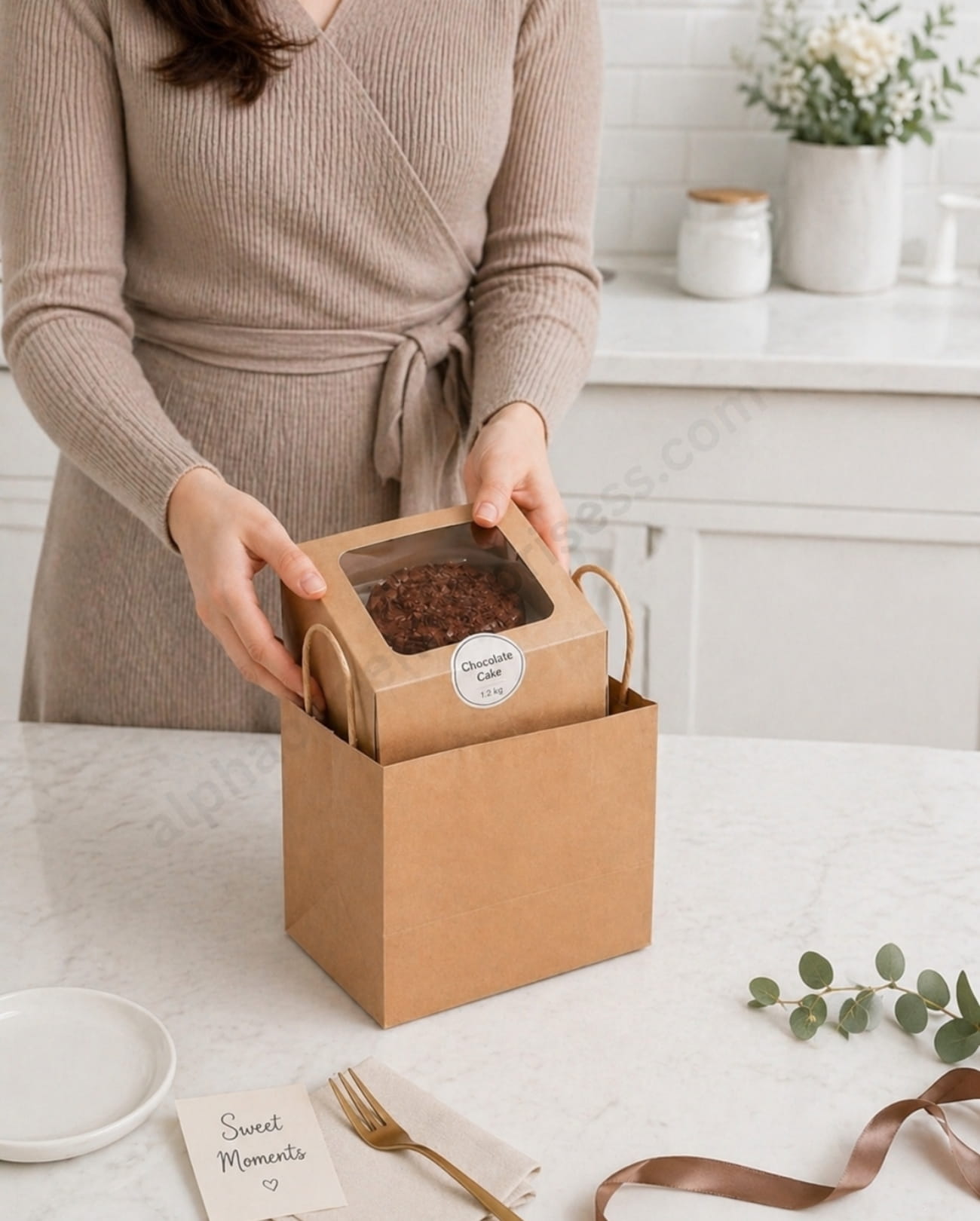 Paper Bag – 1/4Kg <br> (7×7×5 Inch)
