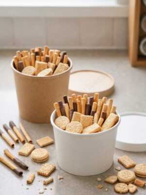 Paper Craft Tub – Brown & White