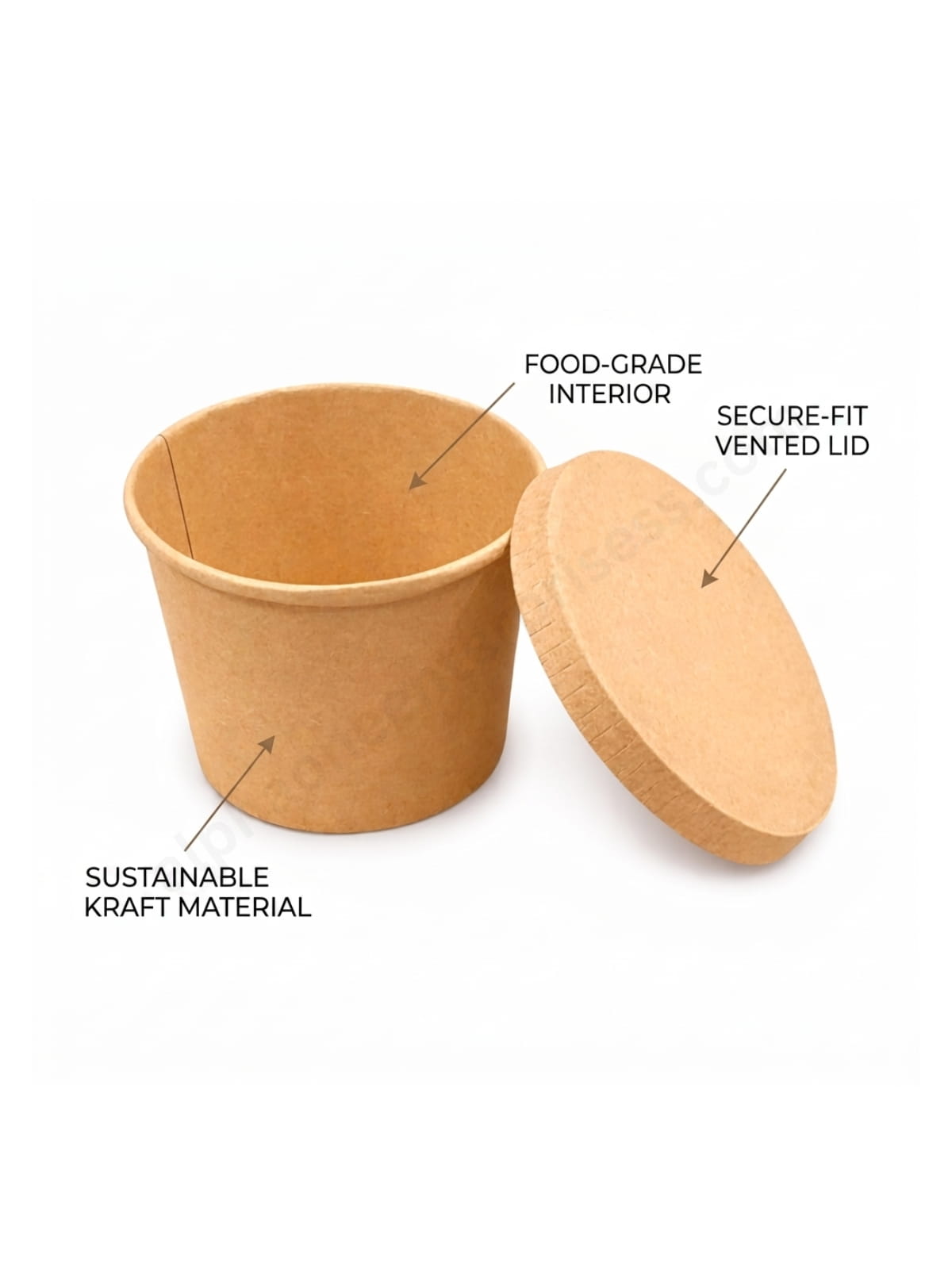 Paper Craft Tub - Brown & White