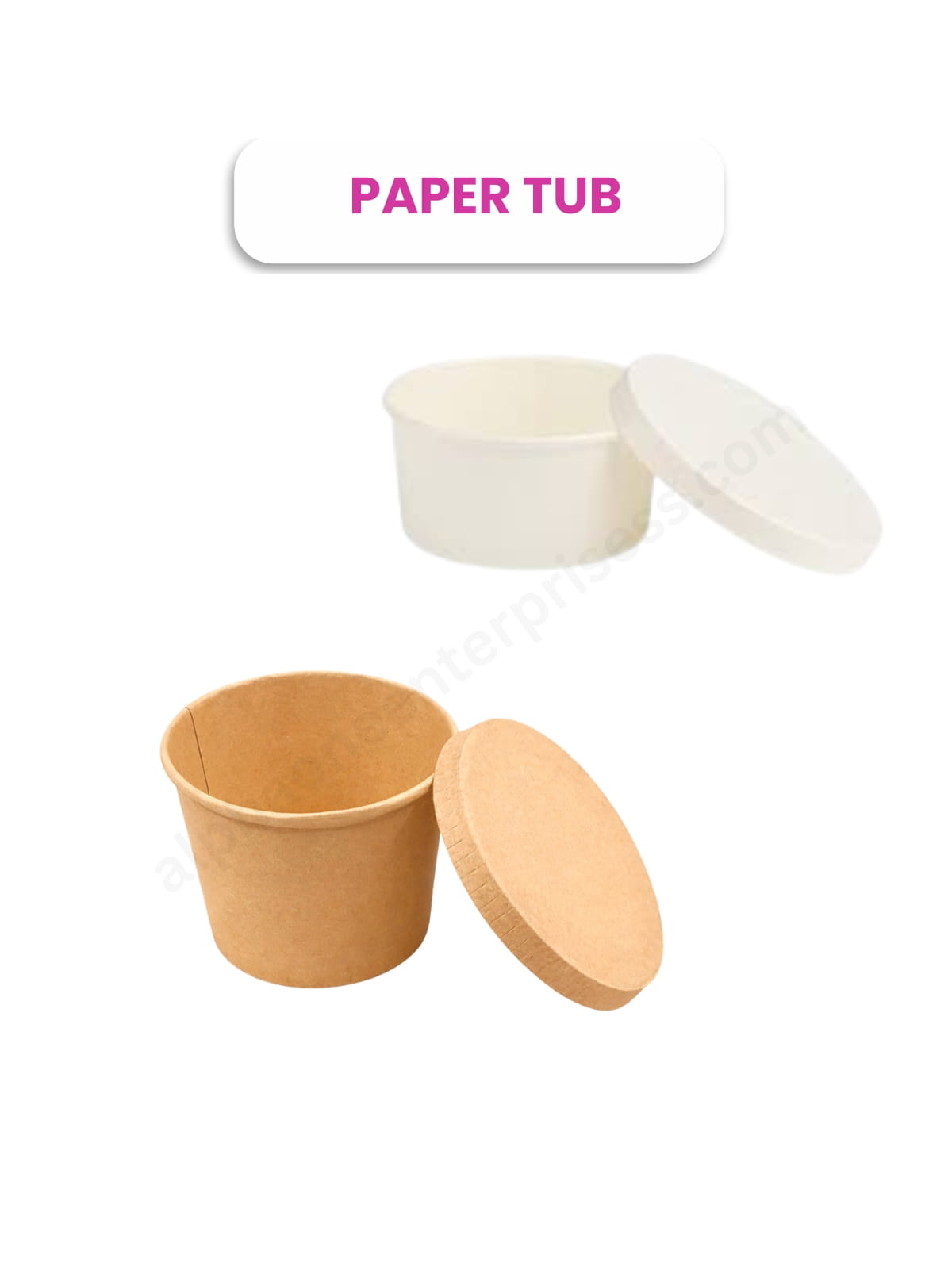 Paper Craft Tub - Brown & White