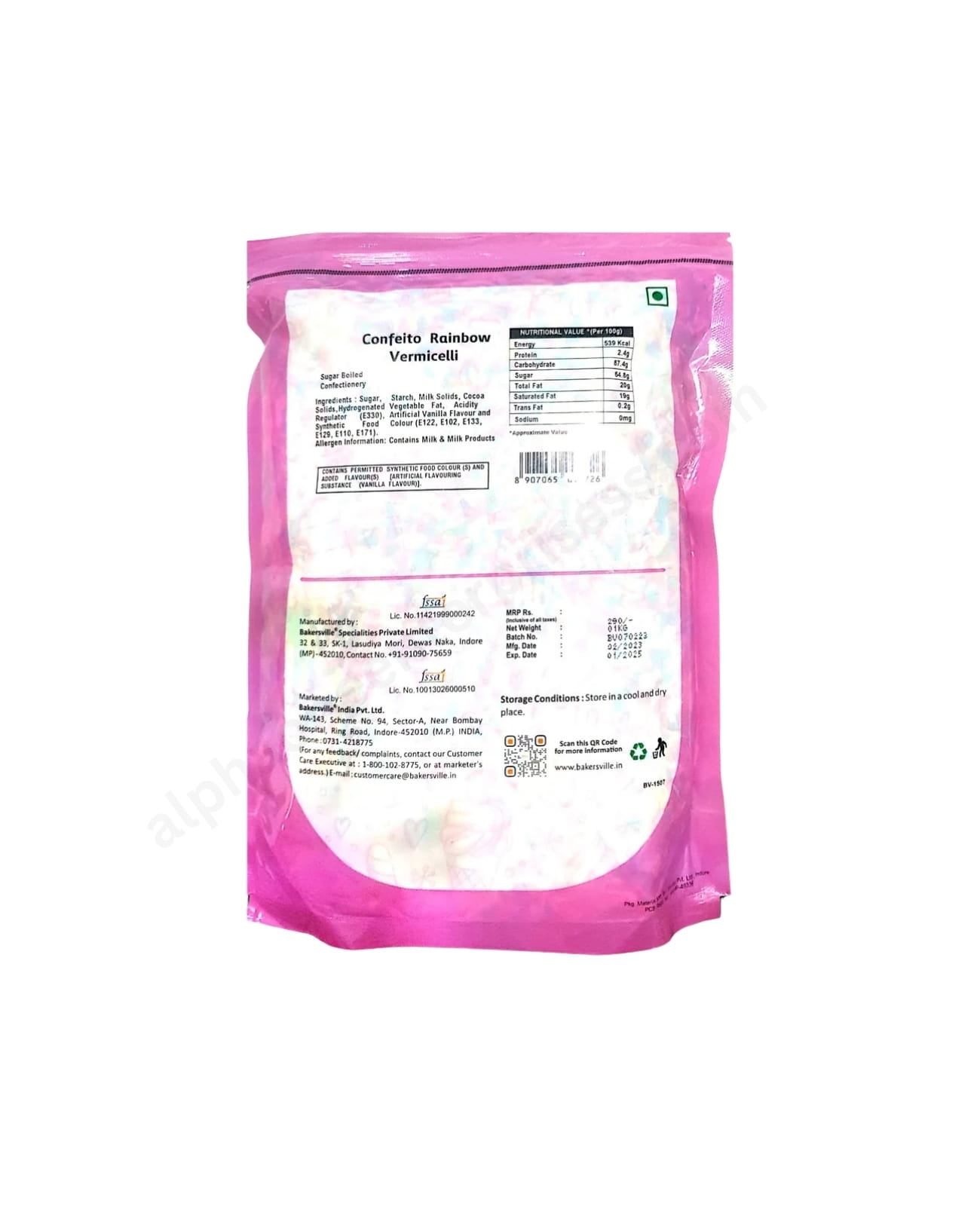 Bakersville Rainbow Vermicelli 1Kg
