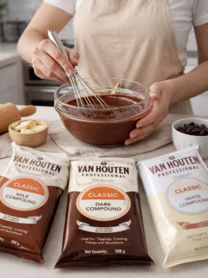 Van Houten Classic Compounds – White, Dark & Milk (500g)