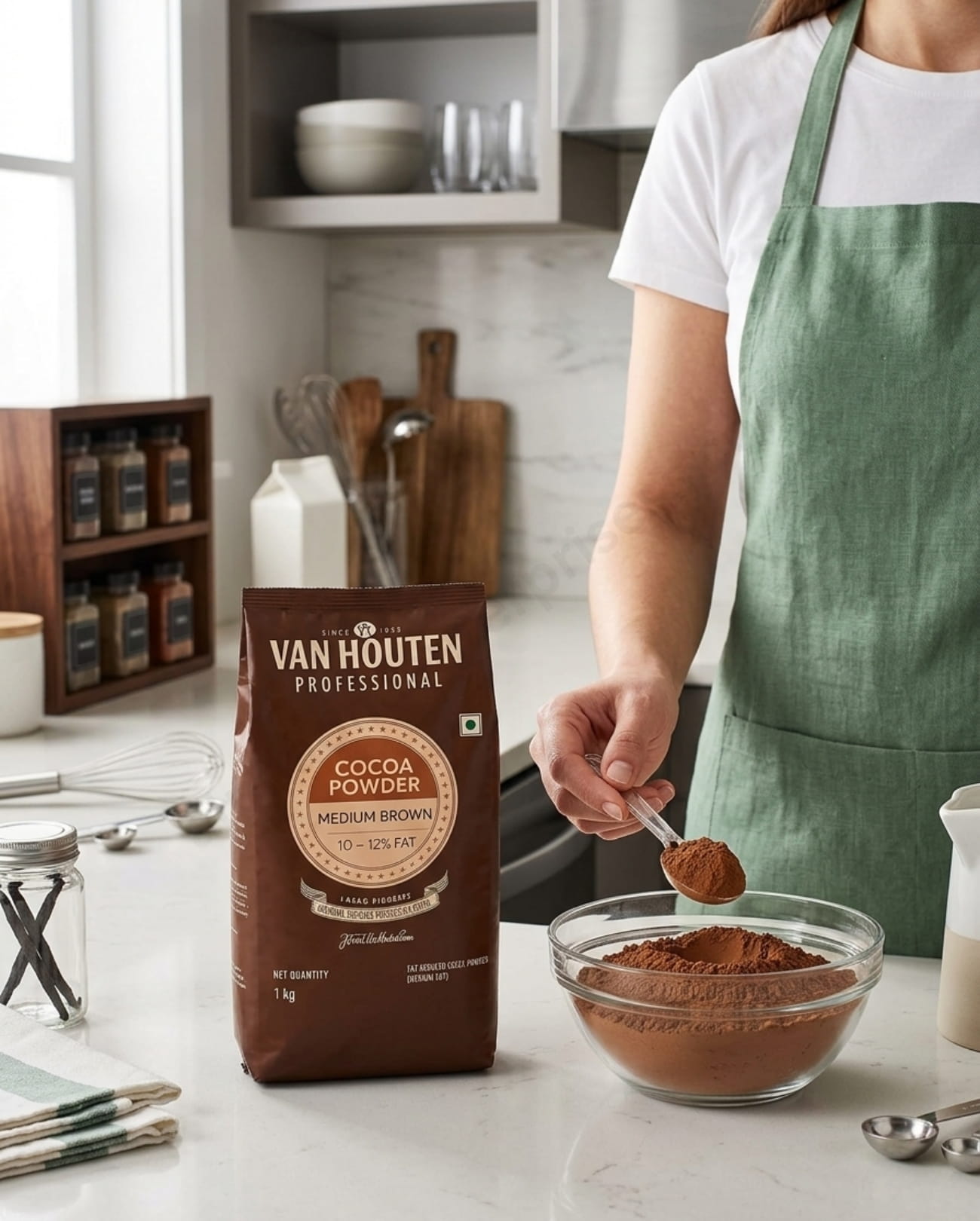 Van Houten Cocoa Powder 1Kg (Medium Brown)