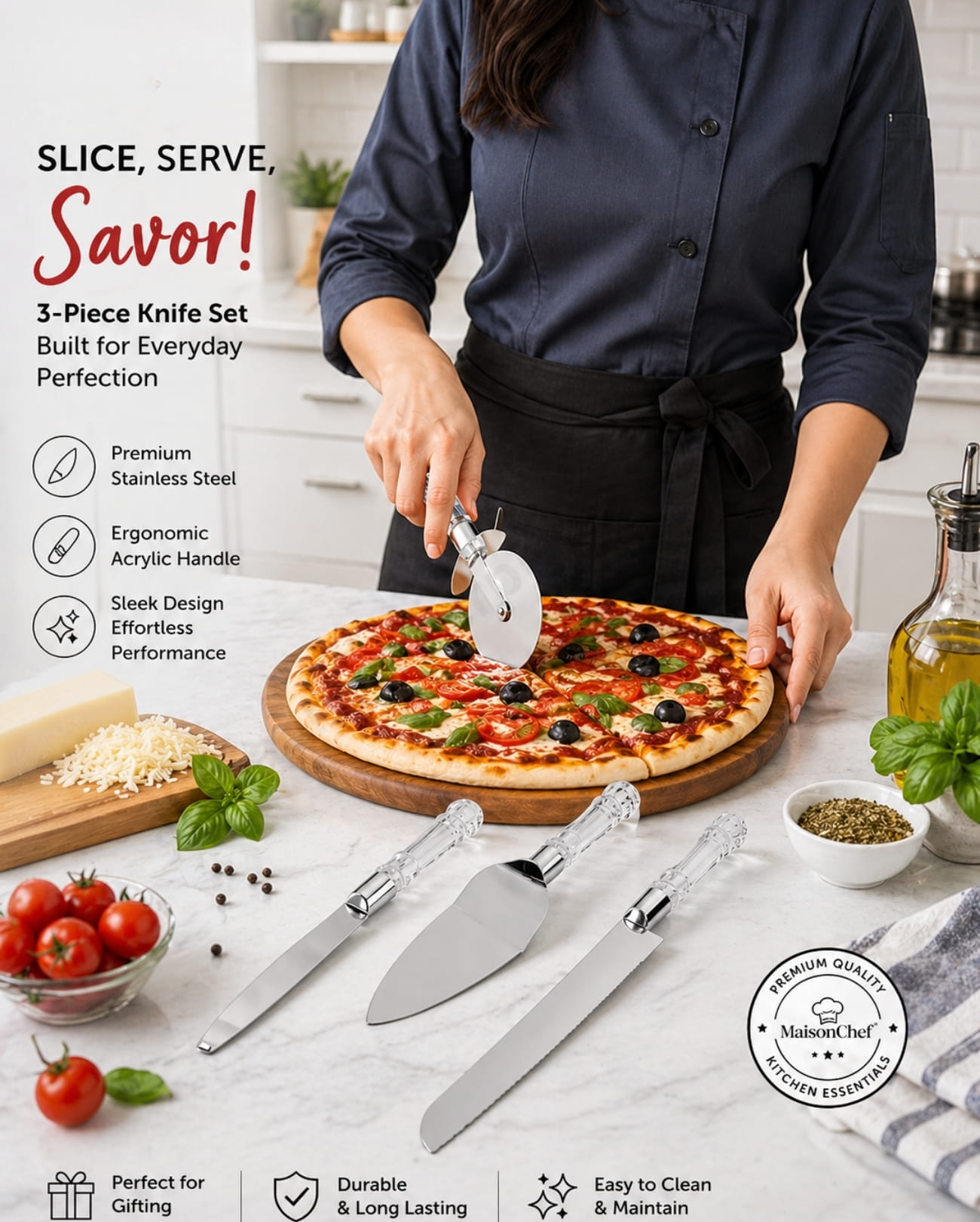 Kitchen Knives Set – 3 Pcs